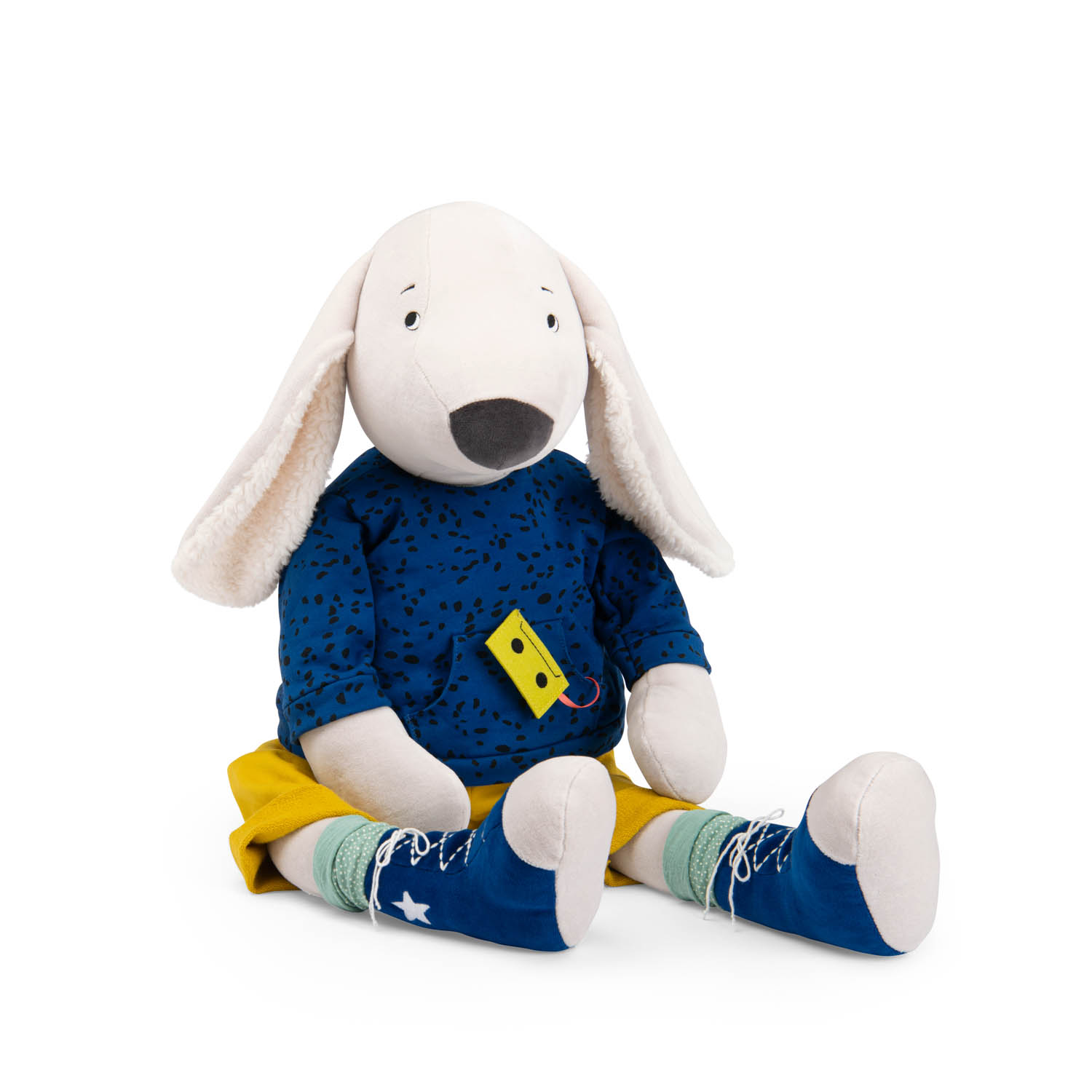Peluche chien Pilou géant Puce & Pilou MULTICOLORE Moulin Roty