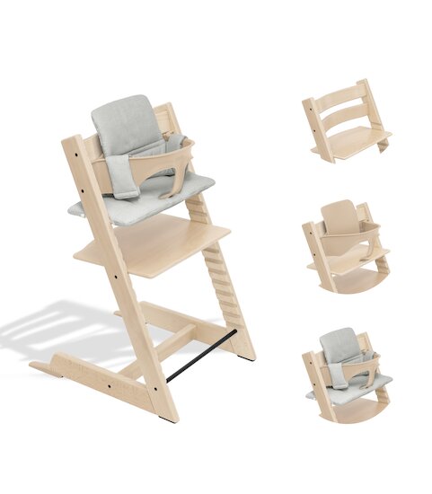 Stokke Pack Chaise haute Tripp Trapp + Baby Set + Coussin Naturel / Crème de blé 