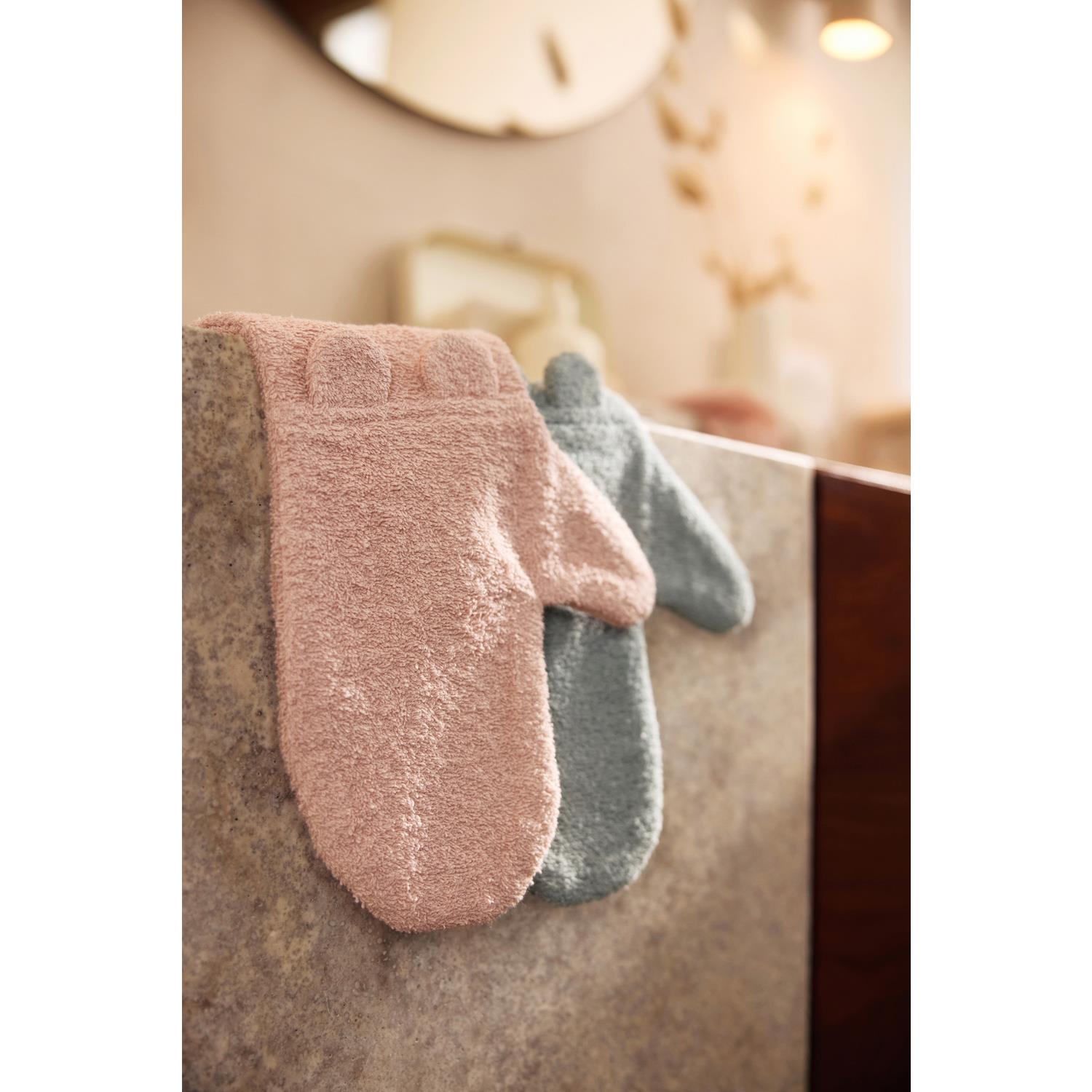 Jollein - Gant de Toilette Éponge Ears ROSE Jollein