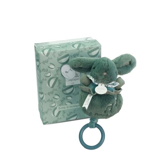 Doudou & Compagnie Boite à musique Lapin Doudou Vert Sauge 20 cm Doudou & Compagnie Boite à musique Lapin Doudou Vert Sauge 20 cm