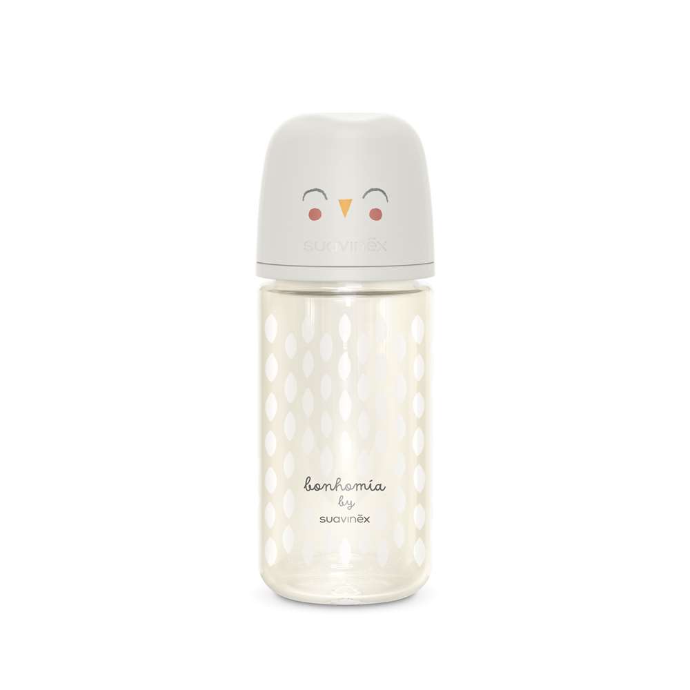 Suavinex - Biberon verre Bonhomia avec tétine Sxpro M BEIGE Suavinex