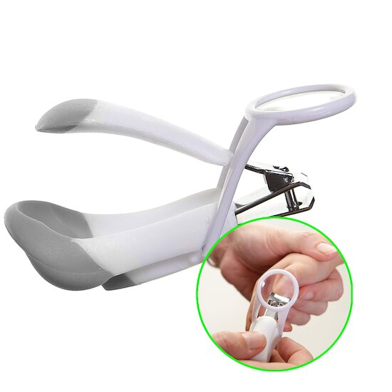 Dreambaby Coupe-ongles premium avec loupe Gris/Blanc 