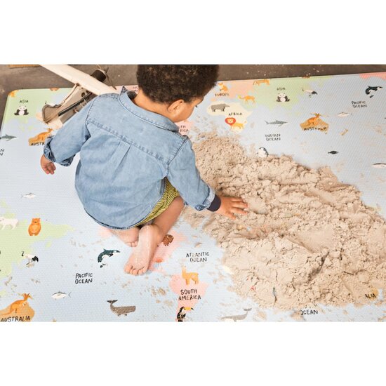 BB&Co Tapis de jeu lavable Aventuriers du monde  100x140 cm