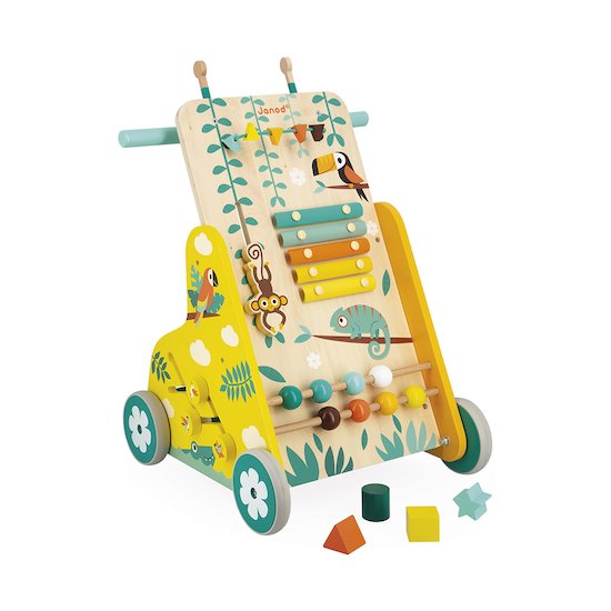 Janod Chariot multi-activités Tropik Multicolore 