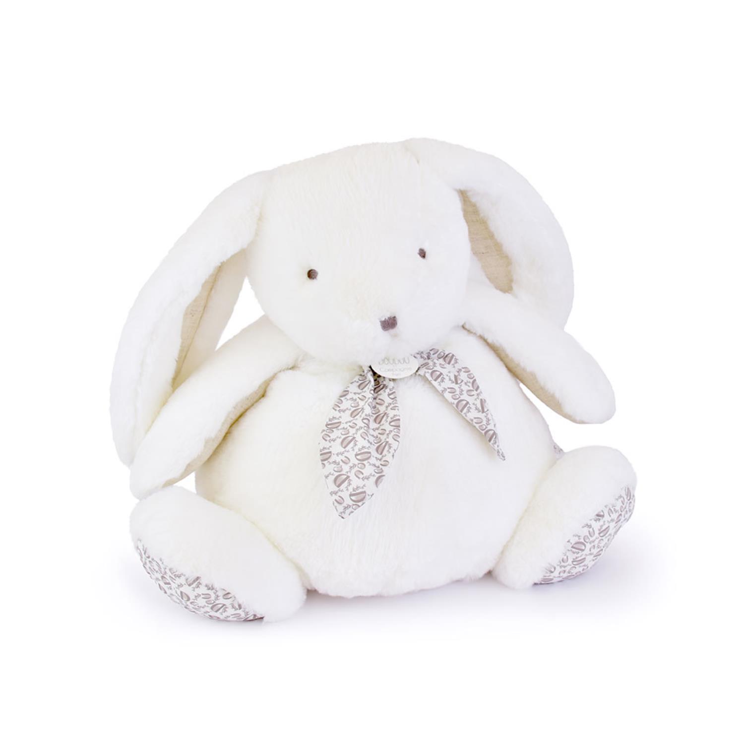 Doudou & Compagnie - Doudou lapin pantin BLANC Doudou & Compagnie