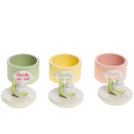 Amadeus Boite à dent Feuille 3 assortiments Vert Jaune et Vert 