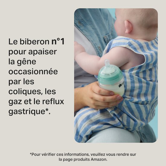 Tommee Tippee Lot de 2 biberons Avanced Anti Colique  Transparent 260 ml Tommee Tippee Lot de 2 biberons Avanced Anti Colique  Transparent 260 ml