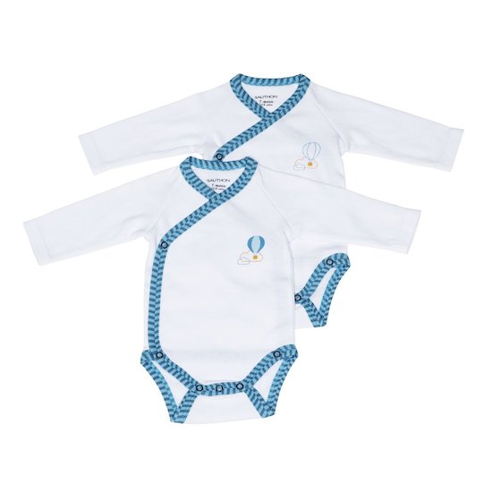 Sauthon Lot de 2 bodies Pluche et Pompon Mixte  Sauthon Lot de 2 bodies Pluche et Pompon Mixte