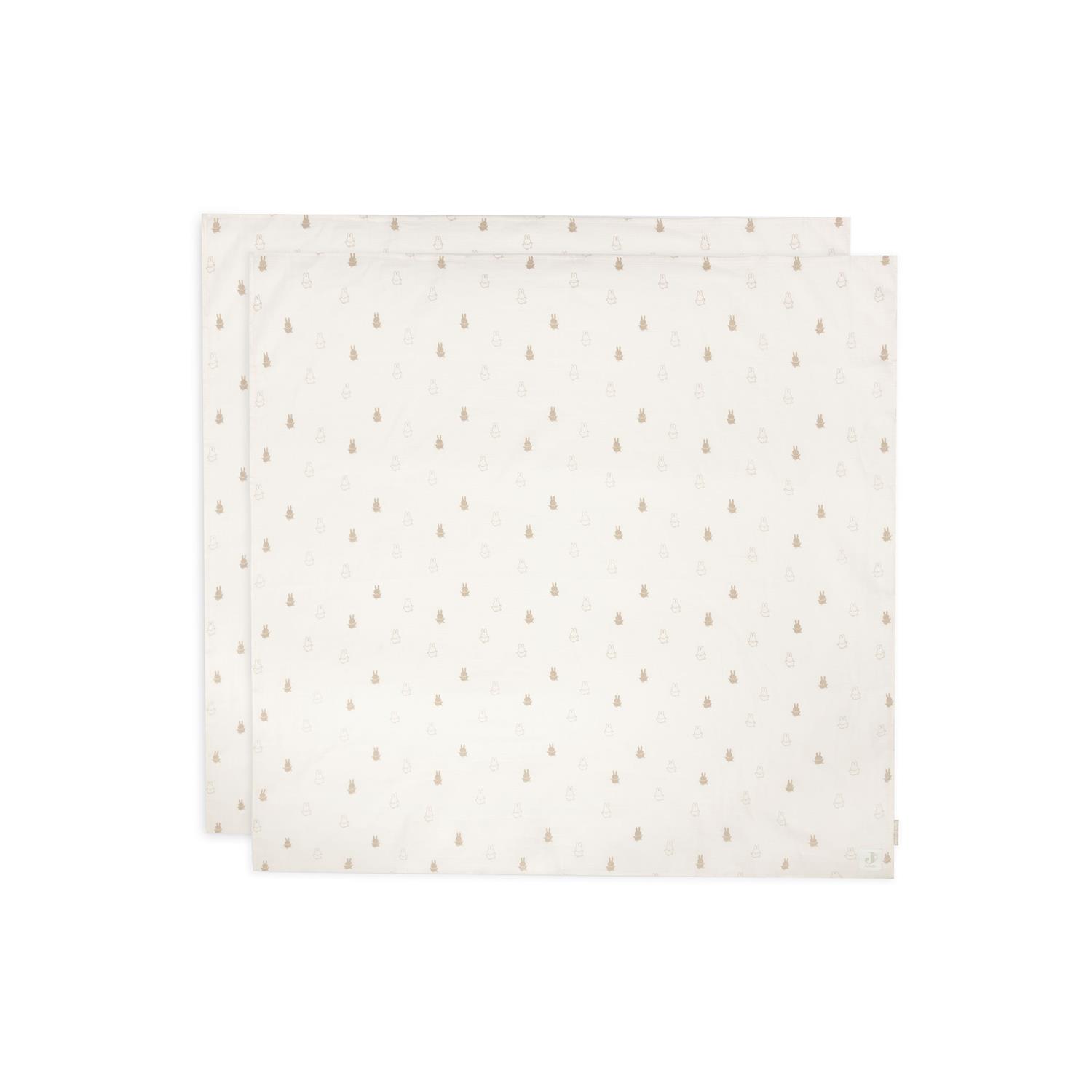 Lot de 2 Langes gaze de coton large Miffy BEIGE Jollein