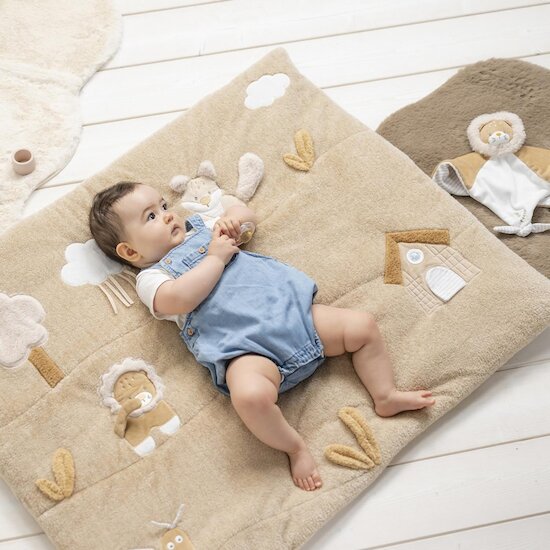 Nattou Tapis d'éveil pour arche en bois Beige 80x100 cm Nattou Tapis d'éveil pour arche en bois Beige 80x100 cm