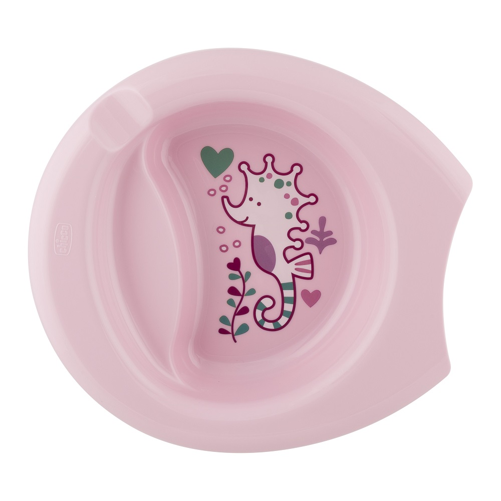 Assiette creuse décorée avec rebord - 6m+ ROSE Chicco