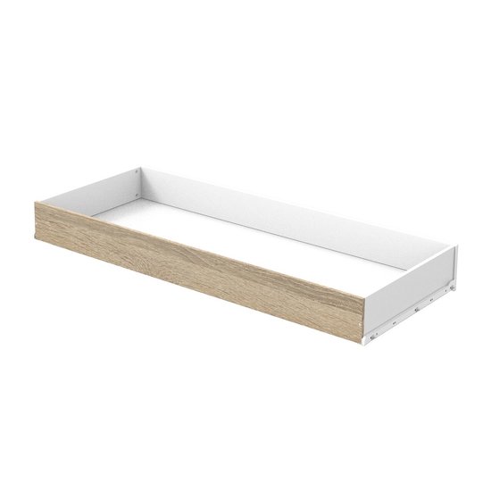 Sauthon Tiroir Little big bed Nova Chêne Doré - Blanc 70x140 cm