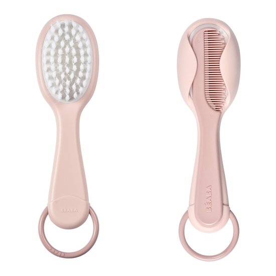 Béaba Peigne + brosse Old Pink  