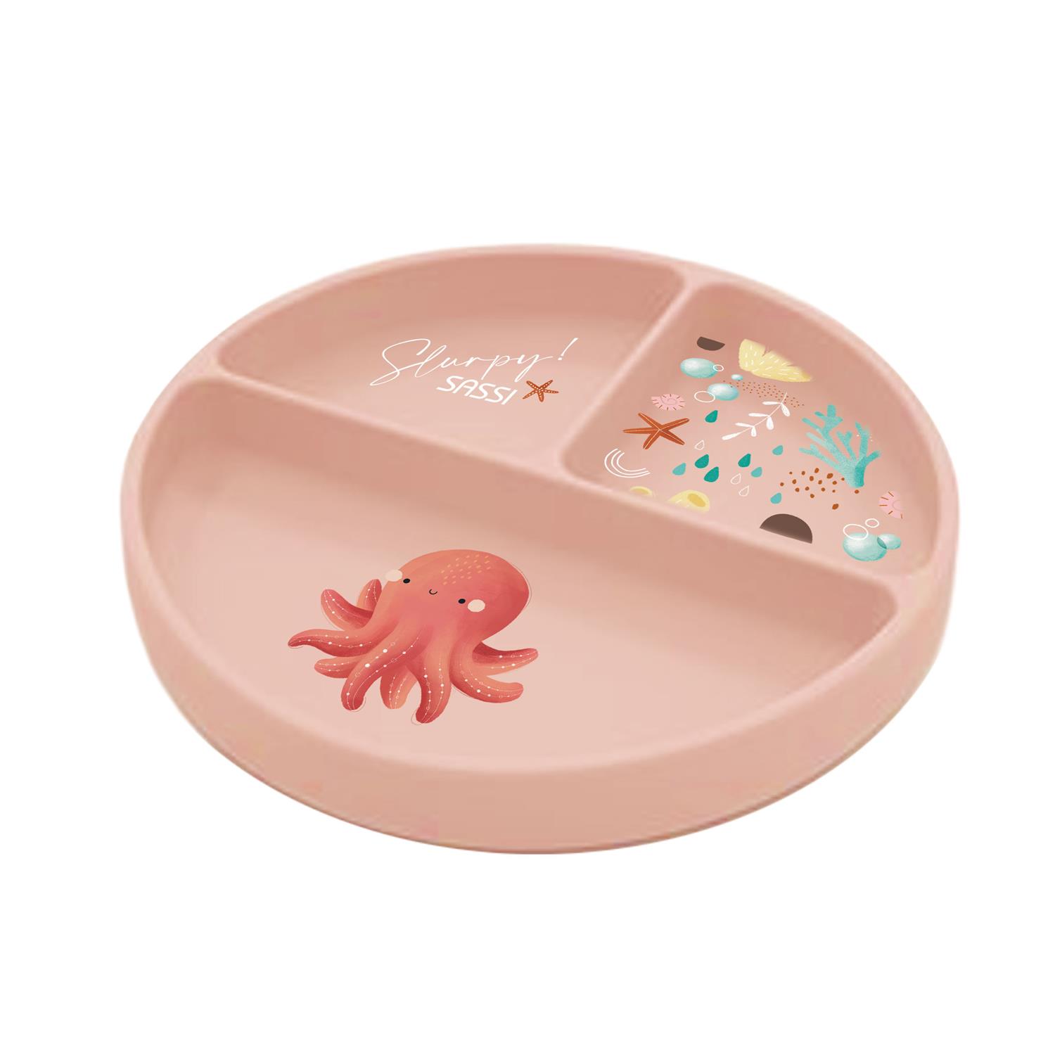 Sassi Junior - Assiette silicone ROSE Sassi Junior