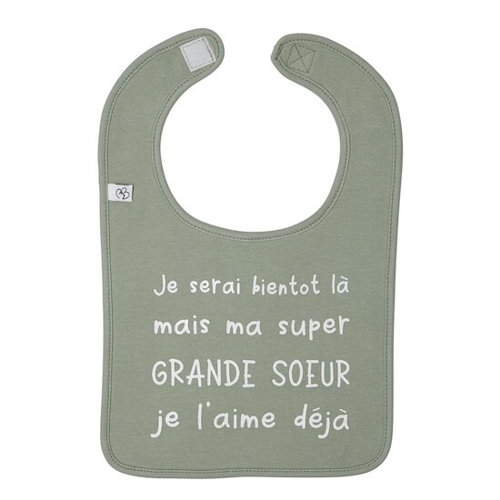 BB&Co Pochette Surprise "ma super grande soeur je l’aime déjà" Vert de gris 