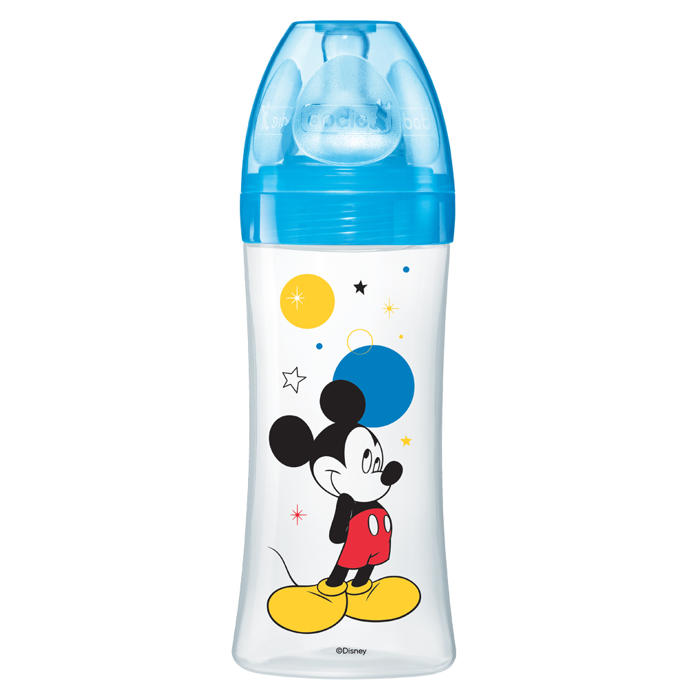 Biberon Initiation+ Anti-Colique MICKEY débit 3 BLEU Dodie