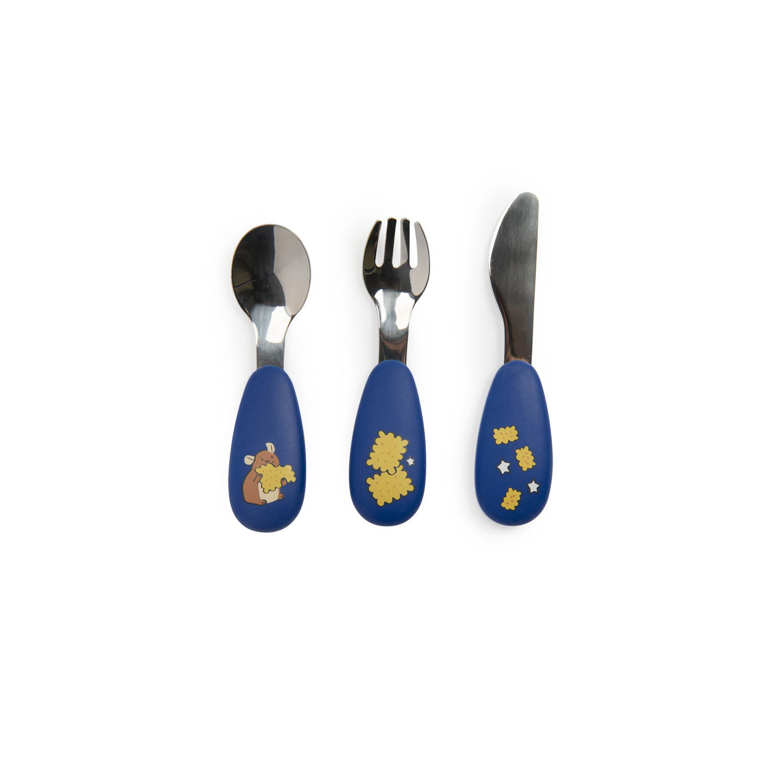 Set couverts silicone Puce & Pilou MULTICOLORE Moulin Roty
