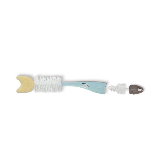 Nuk Goupillon 2 en 1 avec éponge Prune Ou Turquoise 