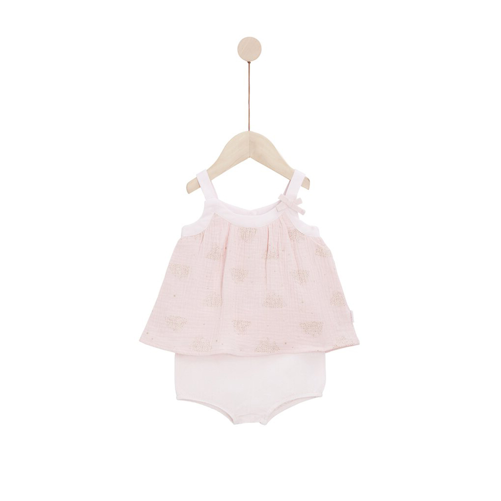 Ensemble Tunique avec bloomer Mon petit nuage ROSE P’tit bisou