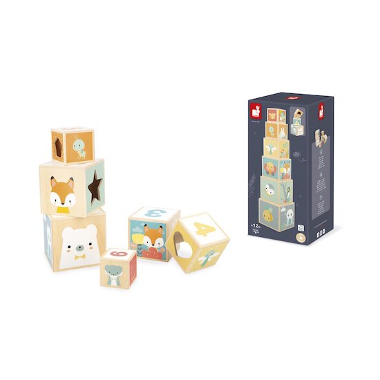 Janod Jouet Pure Pyramide Multicolore 