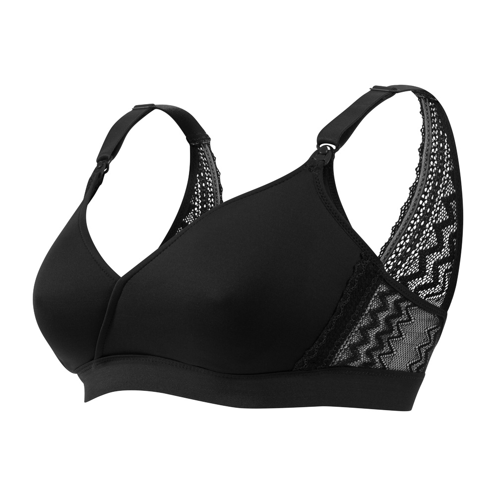 Soutien-gorge de grossesse et d'allaitement Serena NOIR Cache cœur