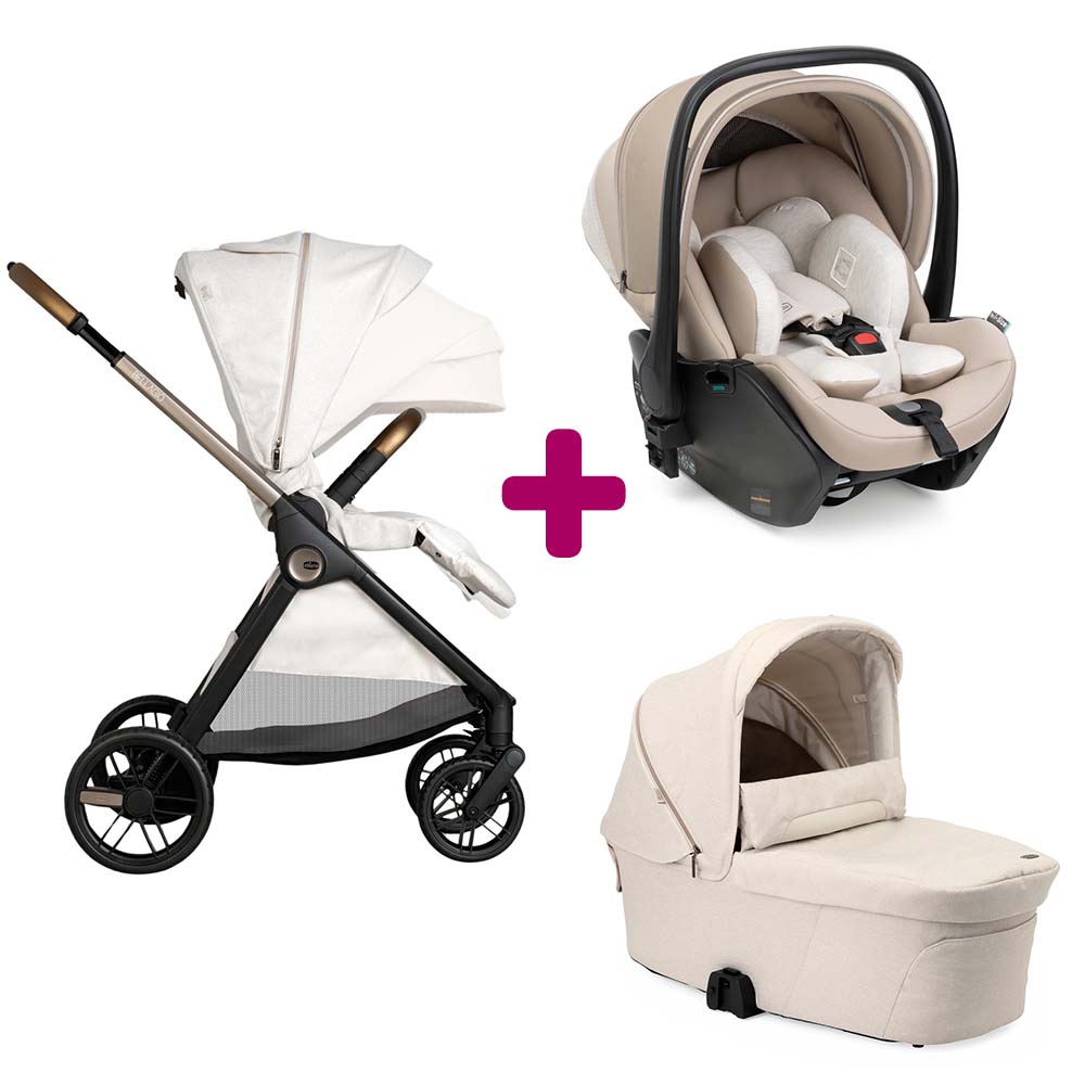 Chicco - Pack poussette trio  Bellagio amber glow + nacelle flexi amber glow + coque First Seat Recline I-size amber glow  Chicco