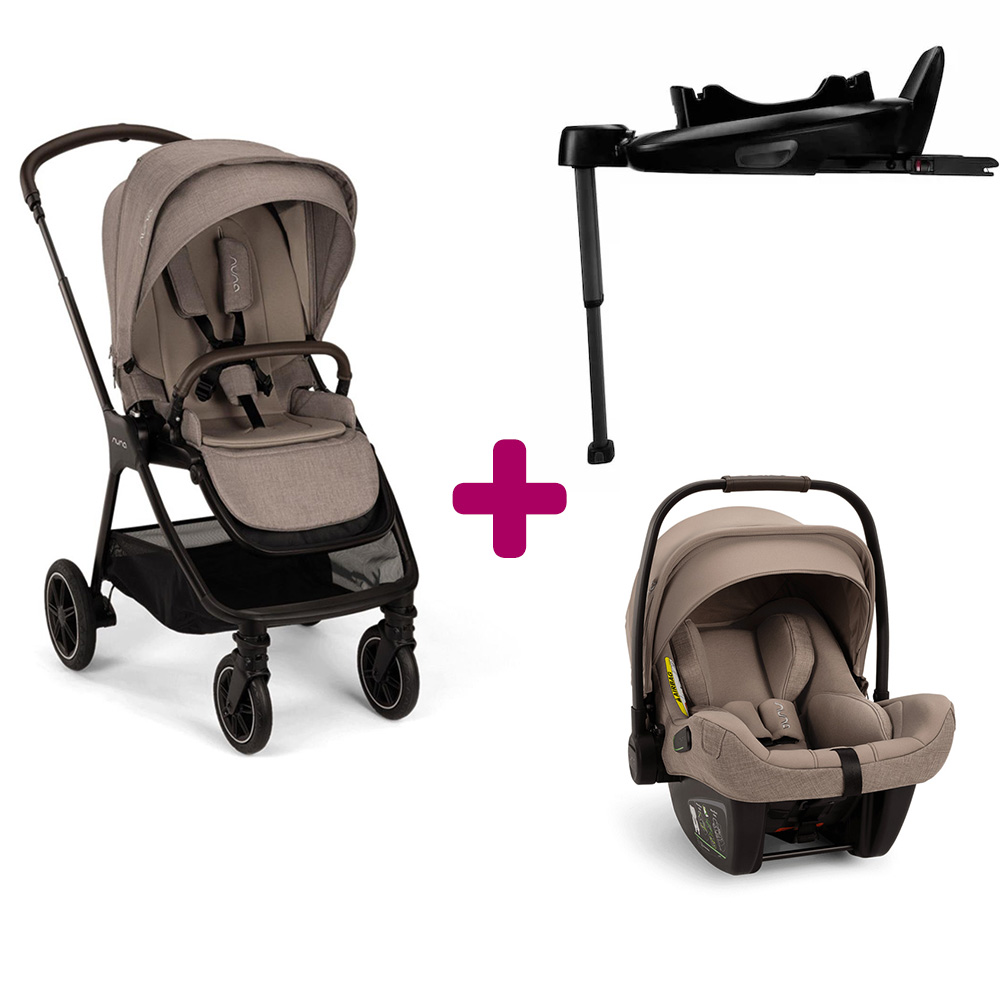 Nuna - Pack Poussette duo Triv Next Cedar + coque Pipa next Cedar + base next  Nuna