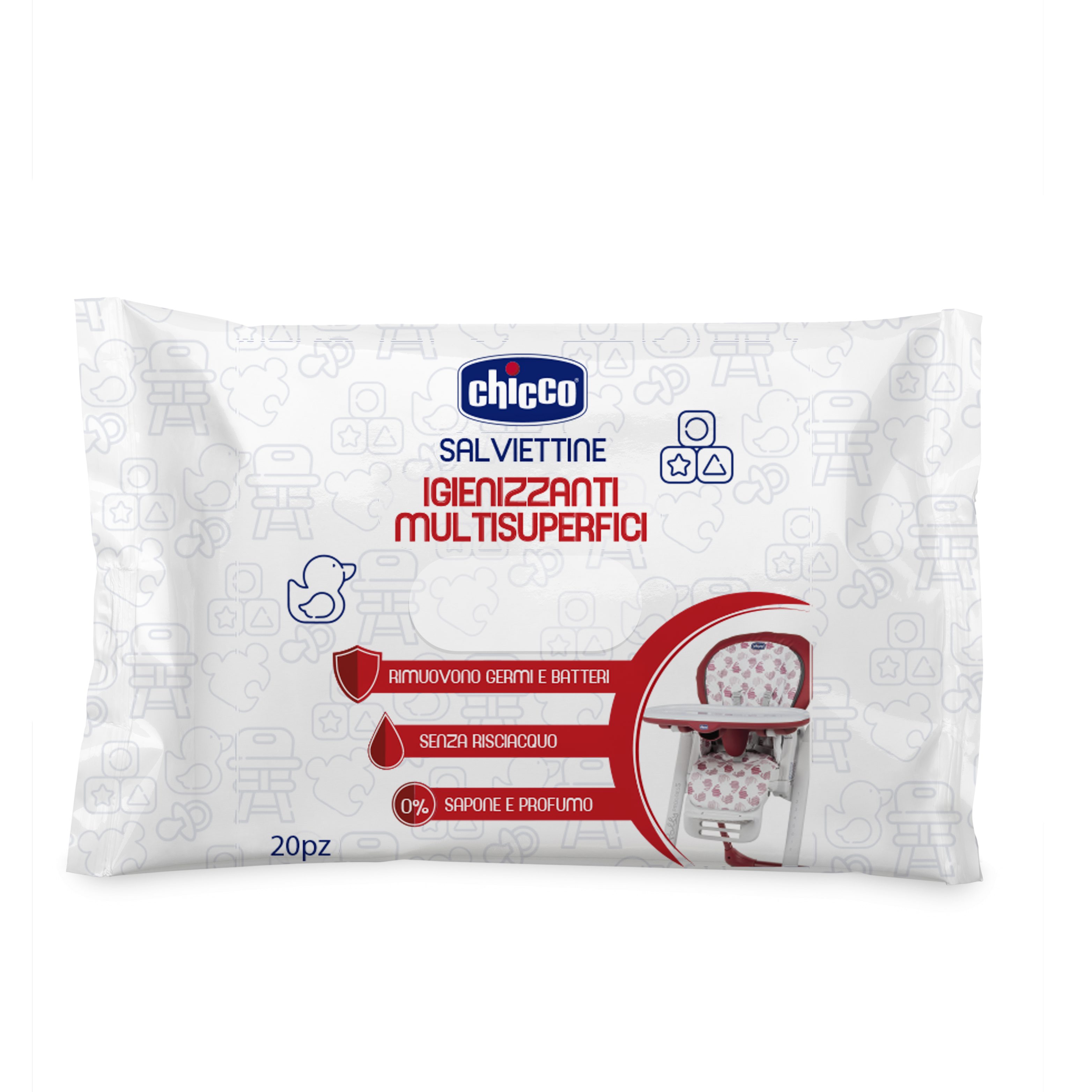 Lingettes nettoyantes multi-surface 20 pcs BLANC Chicco