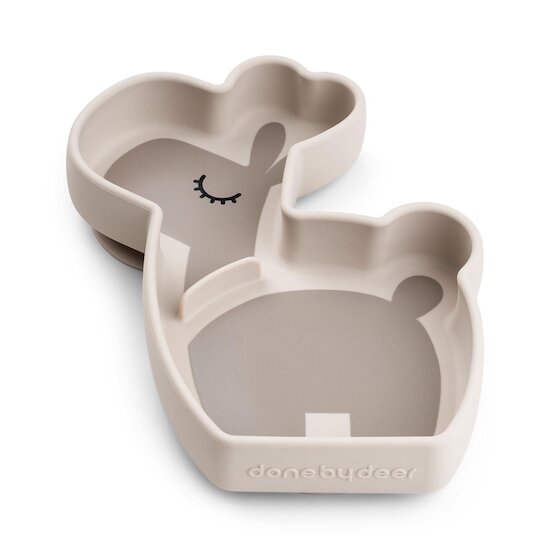 Done by Deer Assiette silicone avec ventouse  Lalee Sable  Done by Deer Assiette silicone avec ventouse  Lalee Sable