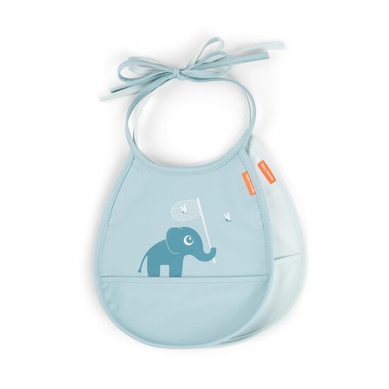 Done by Deer Bavoir petit lot de 2 Elphee Bleu  Done by Deer Bavoir petit lot de 2 Elphee Bleu