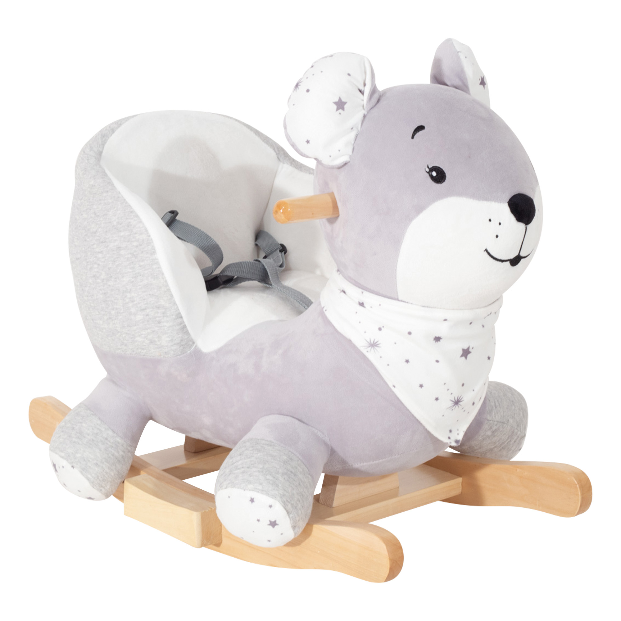 Trois Kilos Sept - Peluche à Bascule Mimi Martin Et Ses Copains GRIS Trois Kilos Sept
