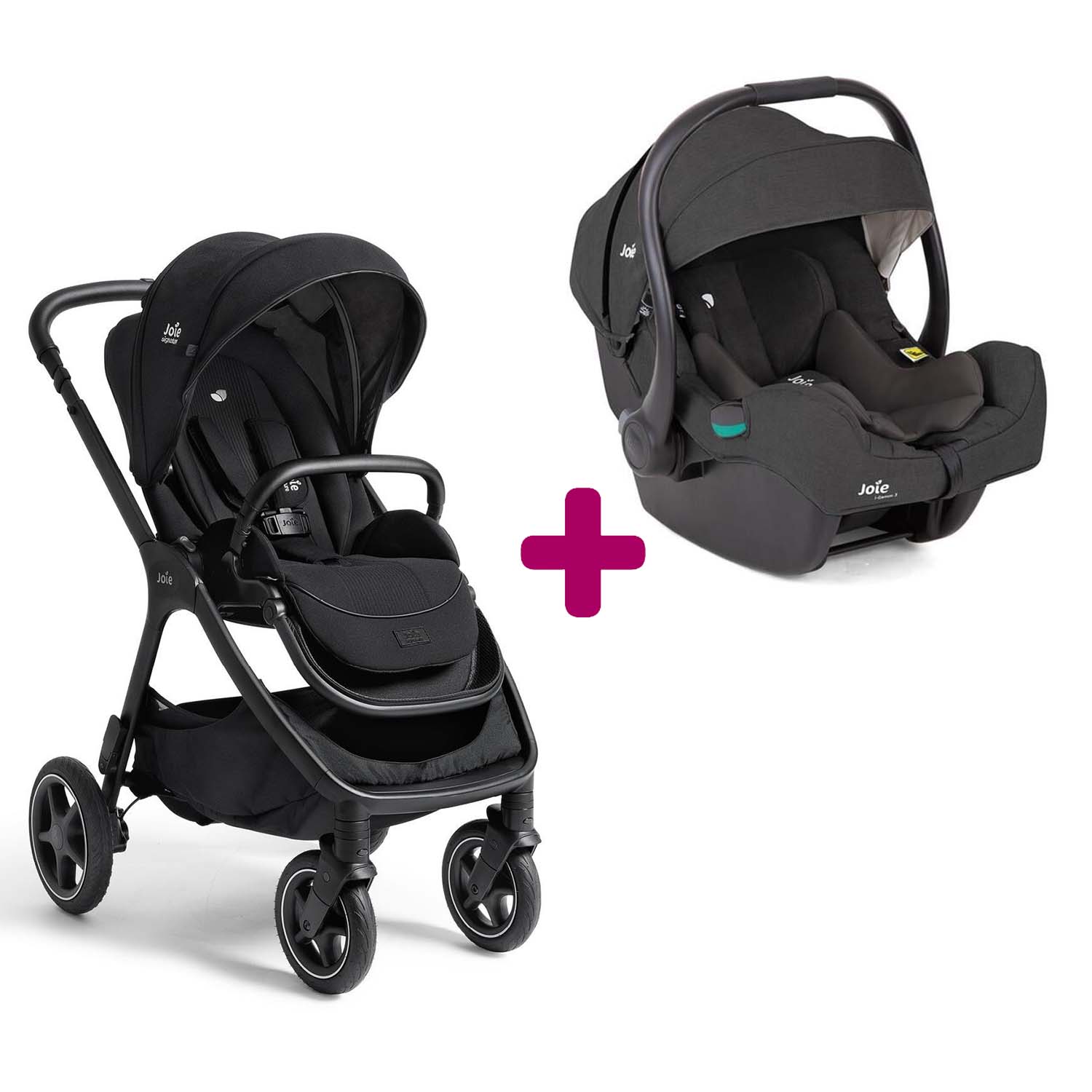 Pack poussette duo Finiti Eclipse + coque I-Gemm 3 Shale Joie