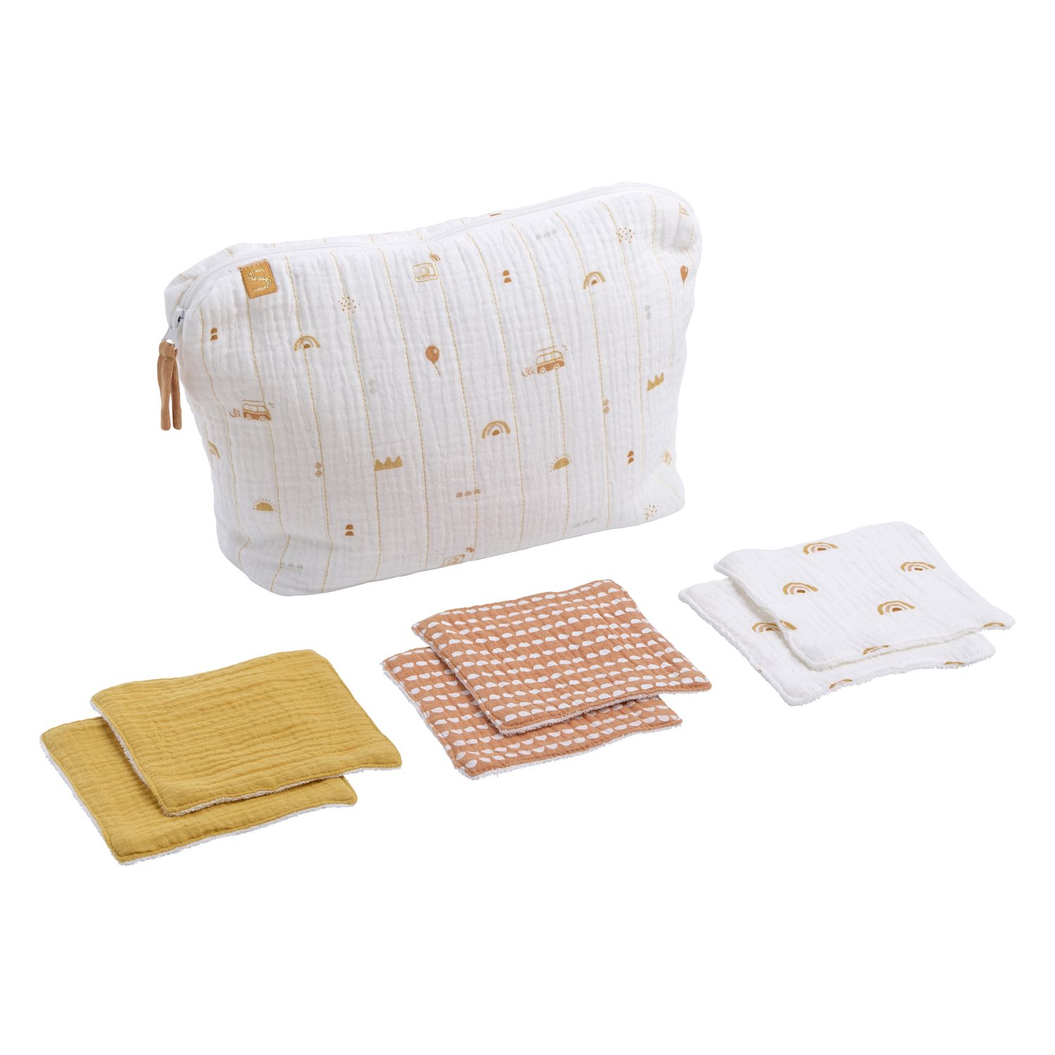 Trousse de toilette avec carré éponge Sunlight BEIGE Sauthon