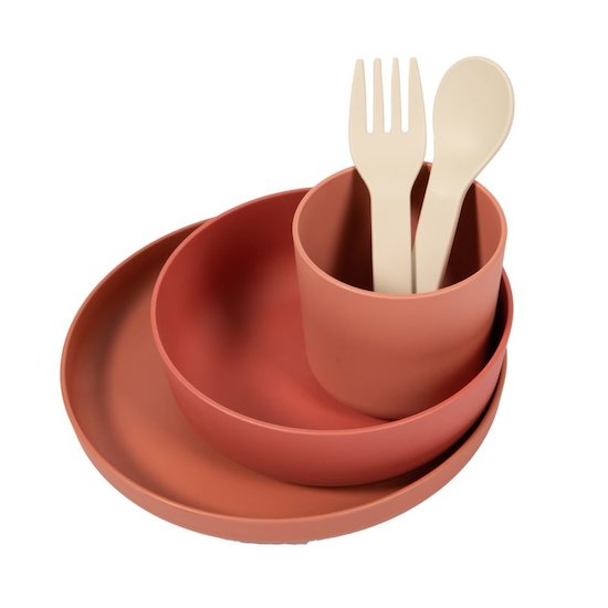 Bo Jungle Set vaisselle Biodégradable CPLA 5pcs Marron 