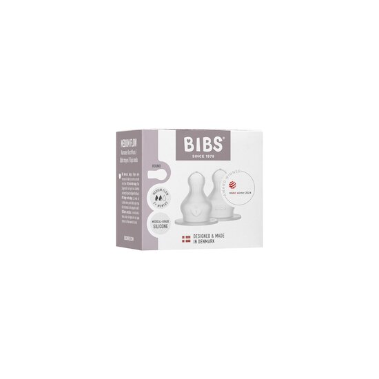 BIBS Tétines de Biberon Rond Silicone 2 Pack Débit Moyen Multicolore Débit moyen  BIBS Tétines de Biberon Rond Silicone 2 Pack Débit Moyen Multicolore Débit moyen