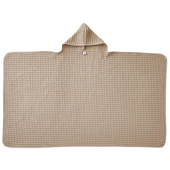 BB&Co Maxi cape de bain coton gaufré Latte 125x74 cm