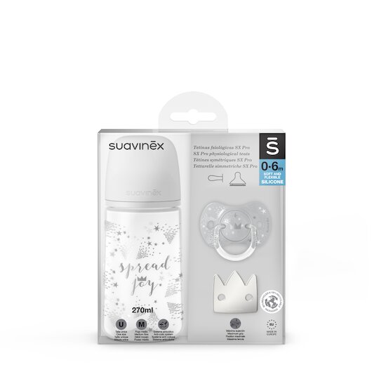 Suavinex Coffret cadeau spread joy argenté 270 ml Suavinex Coffret cadeau spread joy argenté 270 ml