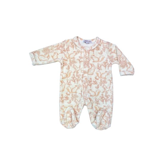 Les Chatounets Pyjama All-over Ecureuil Ecru/Taupe 