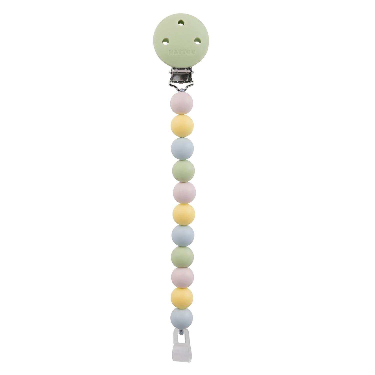 Attache tétine silicone VERT Nattou
