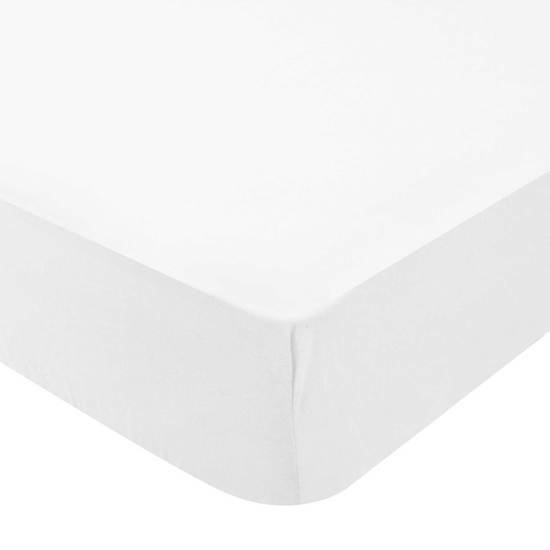 Domiva Drap housse en coton bio Blanc  Domiva Drap housse en coton bio Blanc
