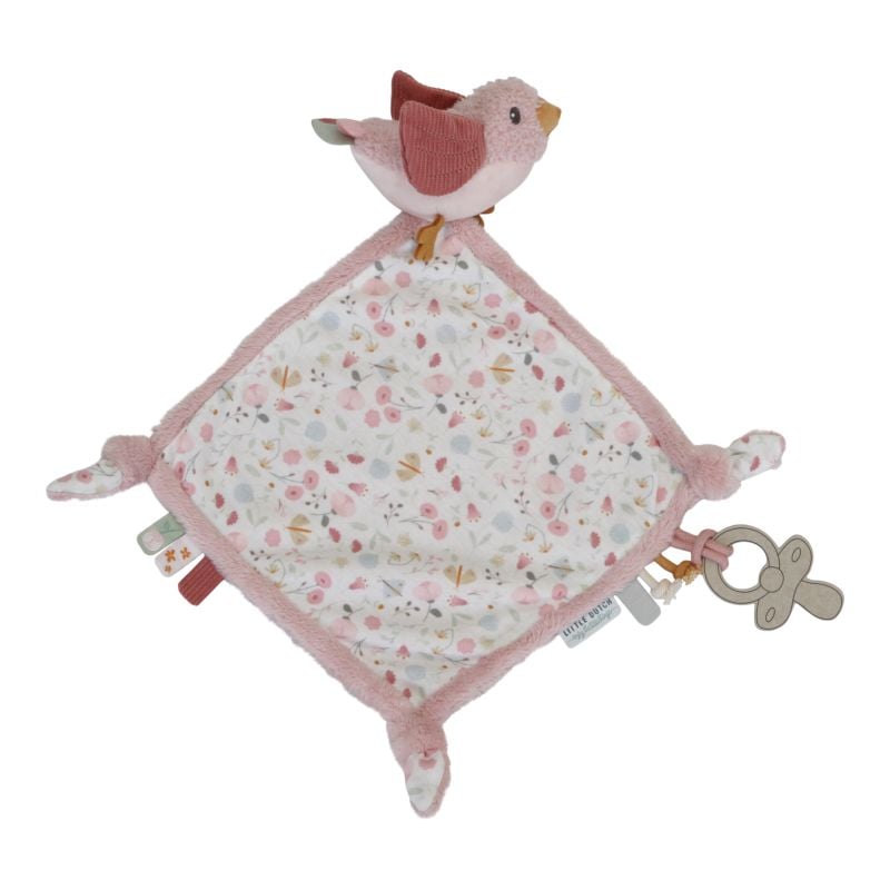 Doudou carré Oiseau MULTICOLORE Little Dutch