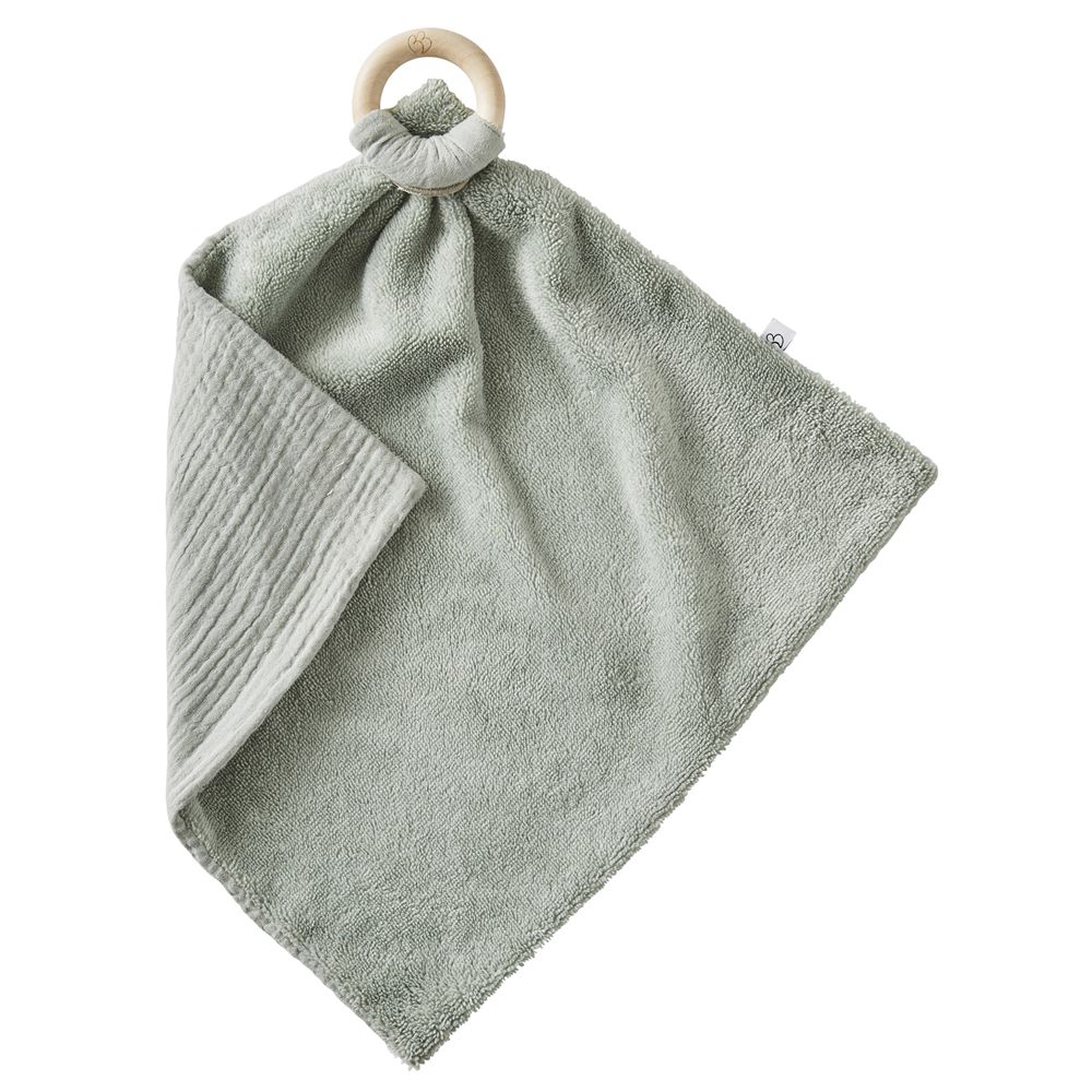 BB & Co - Doudou avec anneau dentition rose blush VERT BB&Co