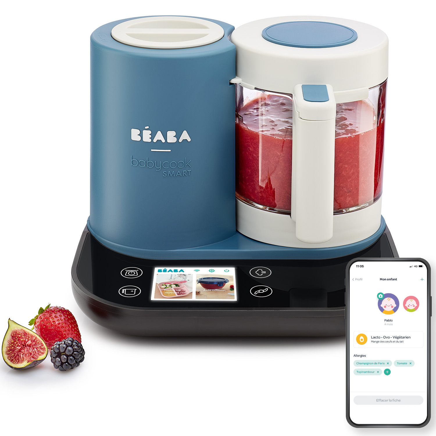 Robot multifonction Babycook Smart BLEU Béaba