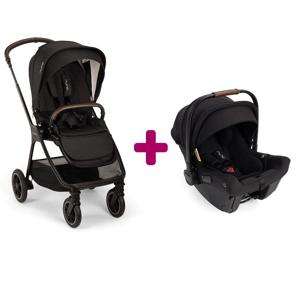 Nuna - Pack Poussette duo Triv Next Caviar + coque Pipa Urbn Caviar  Nuna