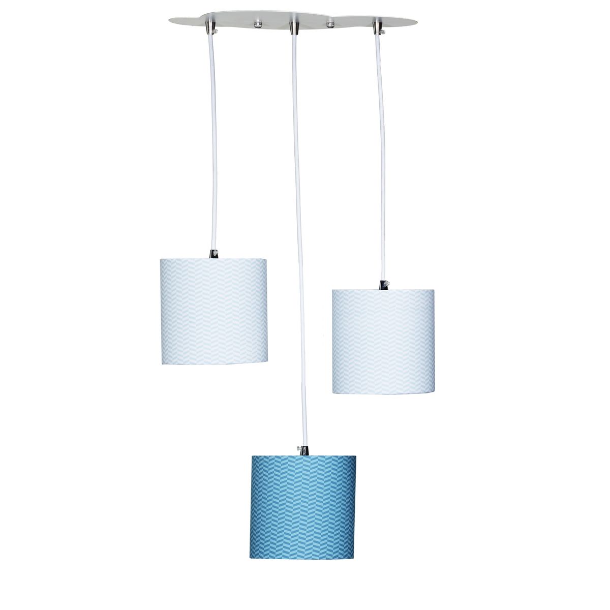 Suspension lumineuse trio New Lazare BLANC Sauthon