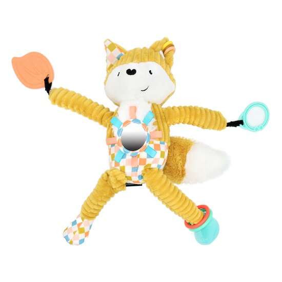 Les Déglingos Peluche d'activités Nomade Cyranos Le Renard Moutarde  Les Déglingos Peluche d'activités Nomade Cyranos Le Renard Moutarde