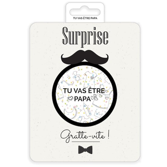 Irréversible Bijoux Carte à gratter annonce « Tu vas être papa »  