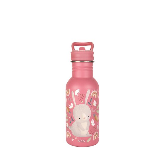 Sassi Junior Gourde Inox Lapin Rose 500 ml 