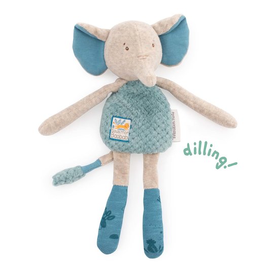 Moulin Roty Doudou-hochet éléphant Sous mon baobab  