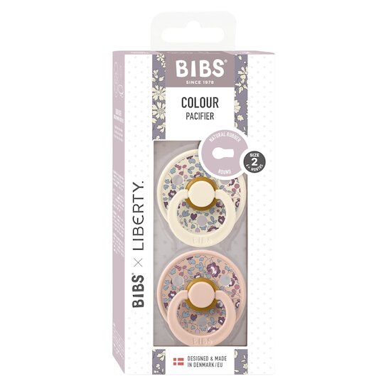 BIBS BIBS x Liberty Tétine Colour 2 Pack Caoutchouc naturel Lavender/Blush 